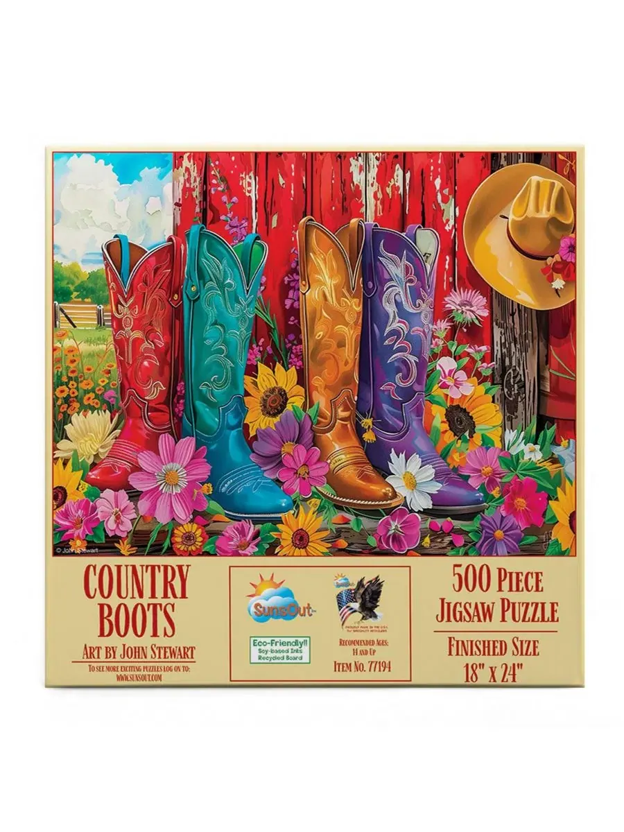 Пазл 500 элементов Country Boots SunsOut — изображение 2 из 5, нет цвета