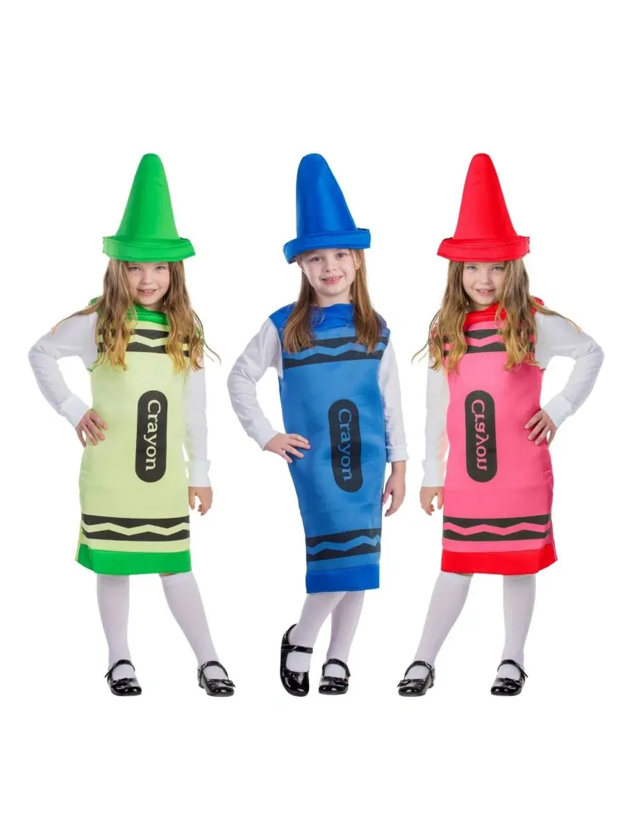 Костюм карандаша с туникой и шляпой, модель Crayon Tunic & Hat Costume Set Dress Up America — изображение 2 из 5, синий