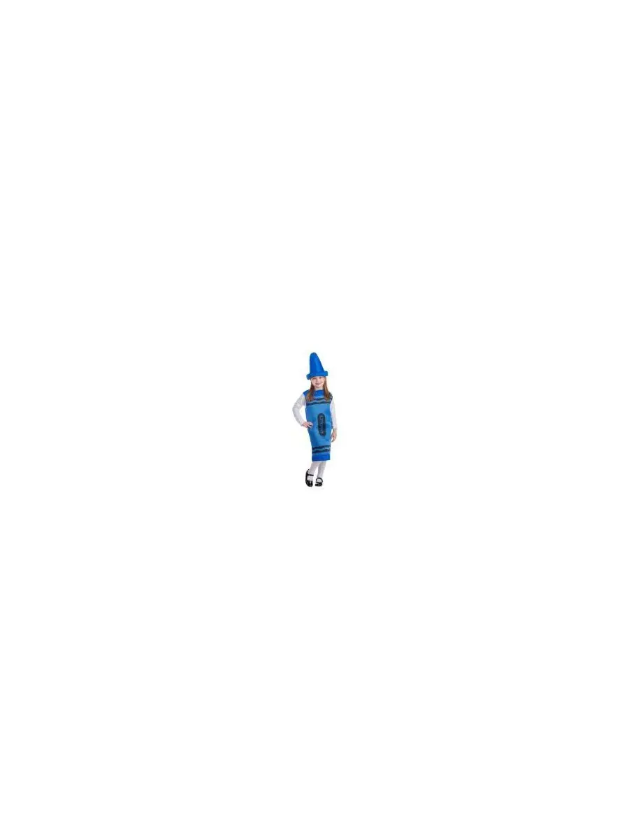 Костюм карандаша с туникой и шляпой, модель Crayon Tunic & Hat Costume Set Dress Up America — изображение 4 из 5, синий