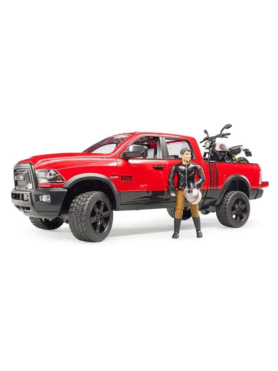Игрушечный набор 1/16 Ram 2500 Power Wagon с мотоциклом Ducati Scrambler Desert Sled и водителем — изображение 3 из 3