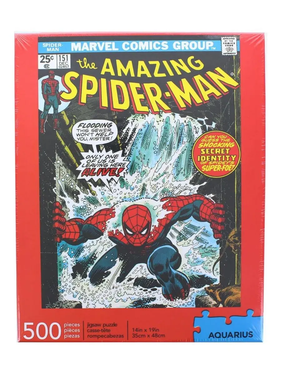 Пазл Marvel Spider-Man #151, обложка комикса, 500 деталей Nmr Distribution — изображение 2 из 6, нет цвета