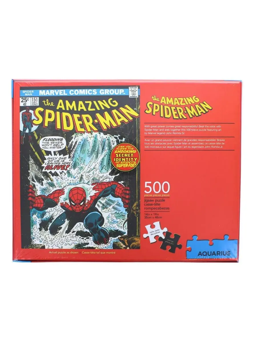 Пазл Marvel Spider-Man #151, обложка комикса, 500 деталей Nmr Distribution — изображение 3 из 6, нет цвета