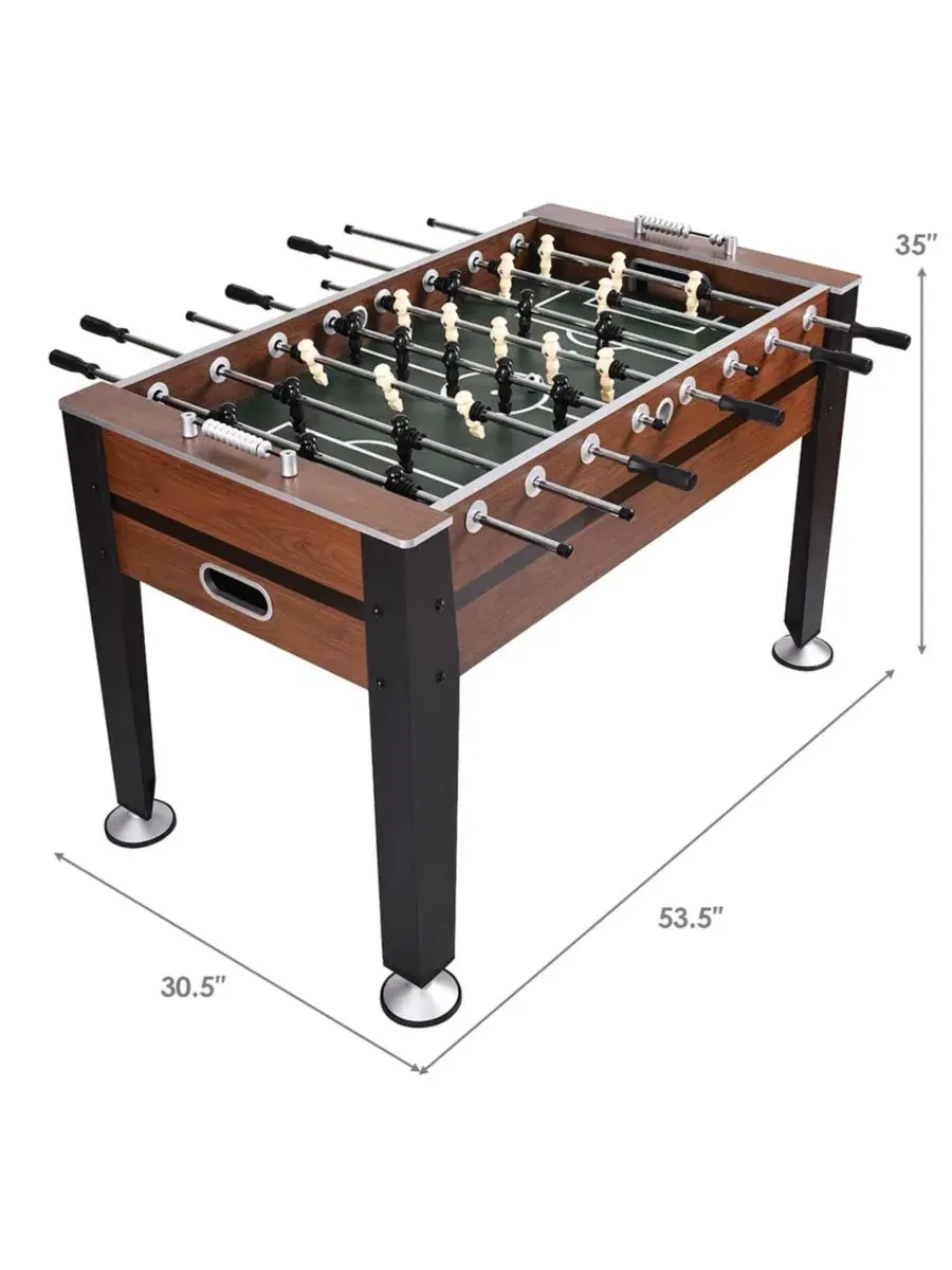 Настольный футбол Competition Size, 54 дюйма Costway — изображение 8 из 10, коричневый