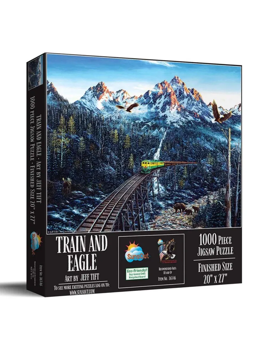 Пазл Train and Eagle, 1000 элементов SunsOut