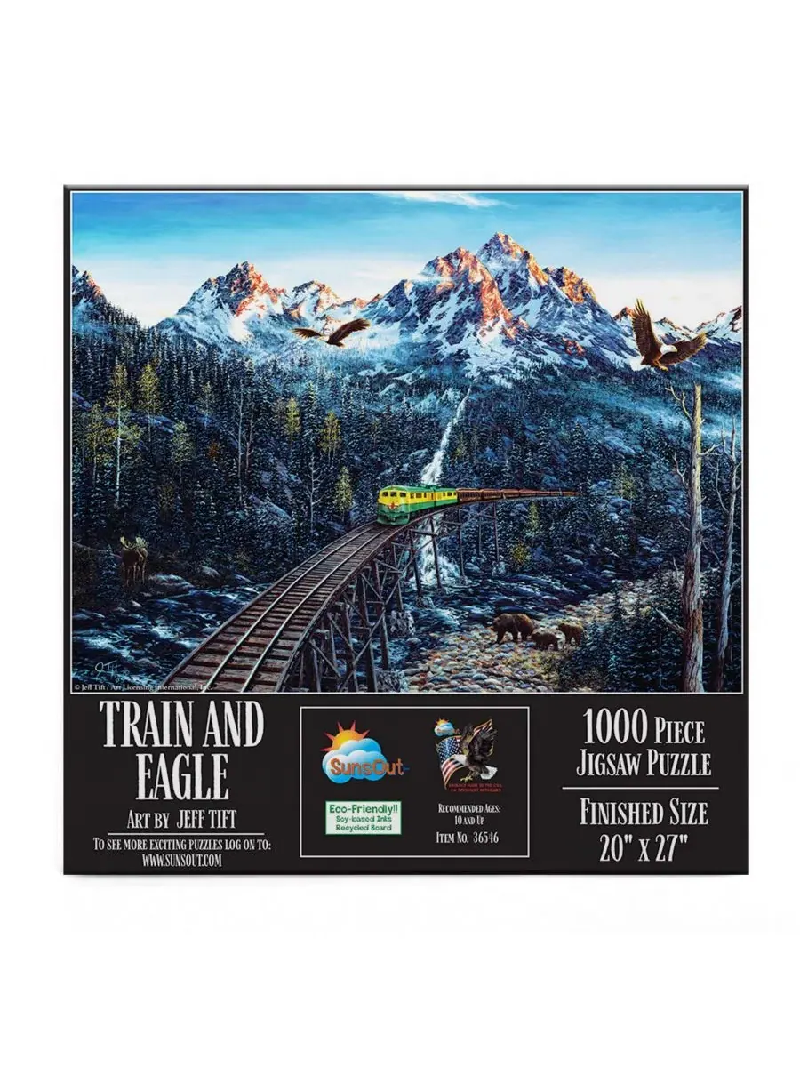 Пазл Train and Eagle, 1000 элементов SunsOut — изображение 2 из 5, нет цвета