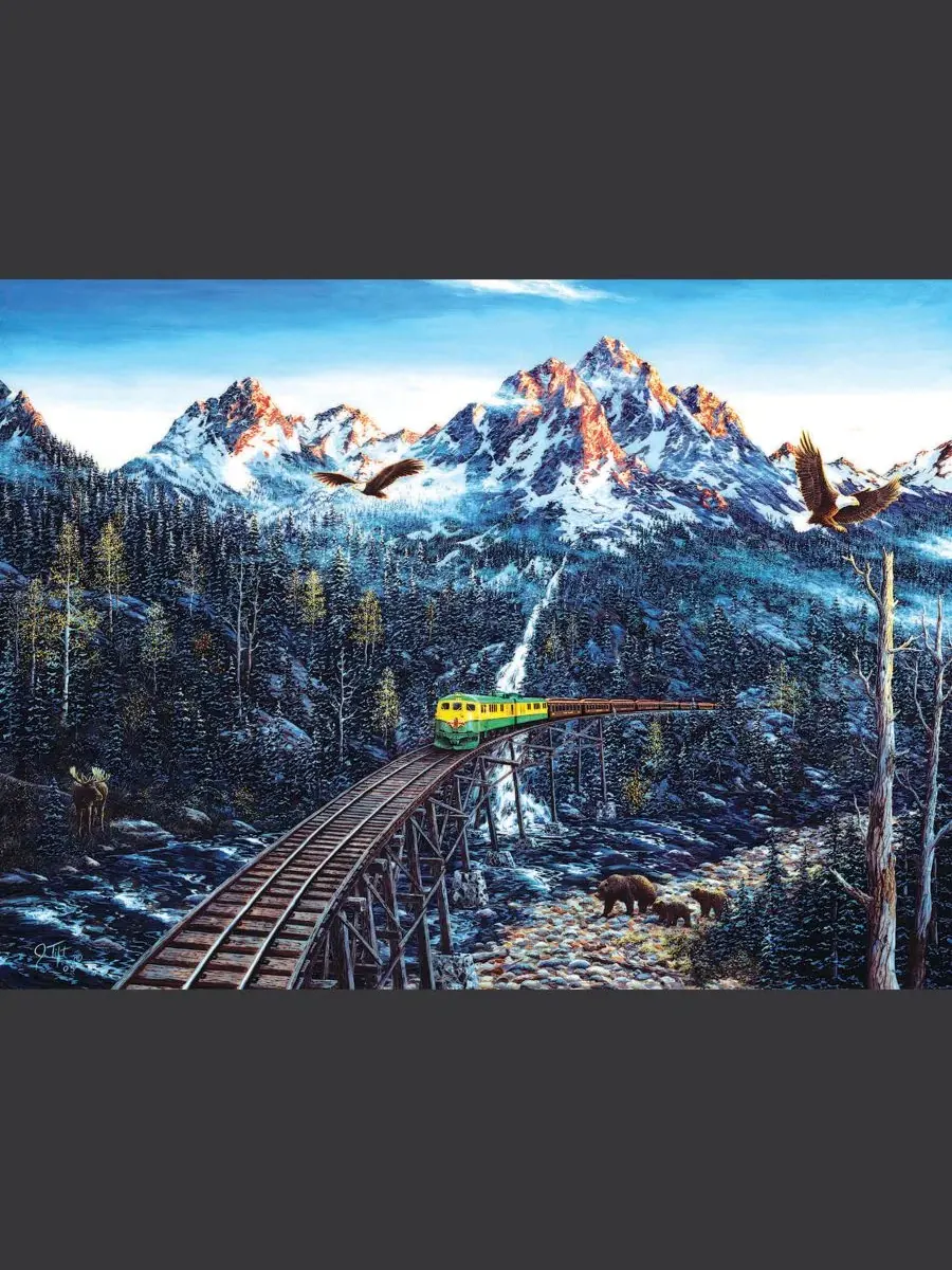 Пазл Train and Eagle, 1000 элементов SunsOut — изображение 4 из 5, нет цвета