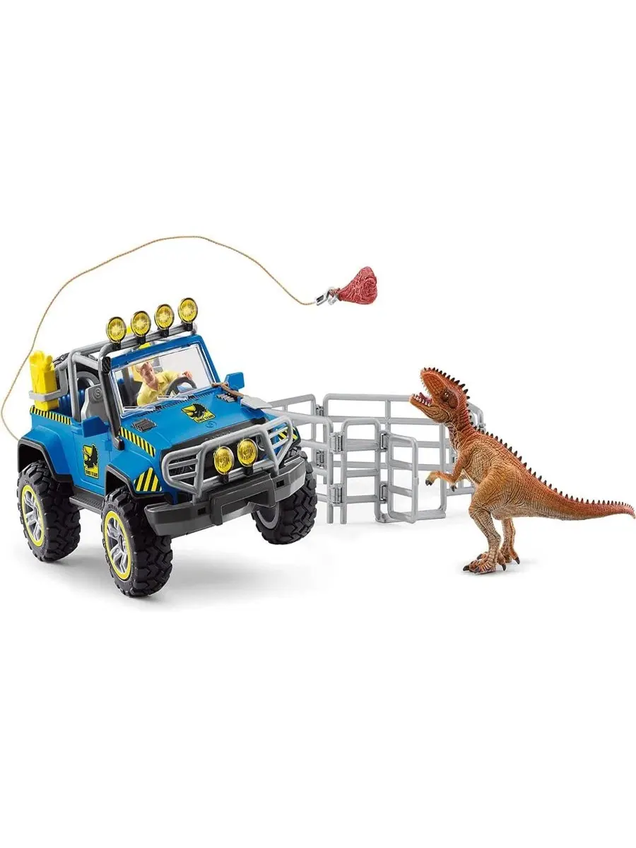 Игровой набор «Внедорожник с динозаврами и аванпостом динозавров» Schleich — изображение 8 из 8, мульти