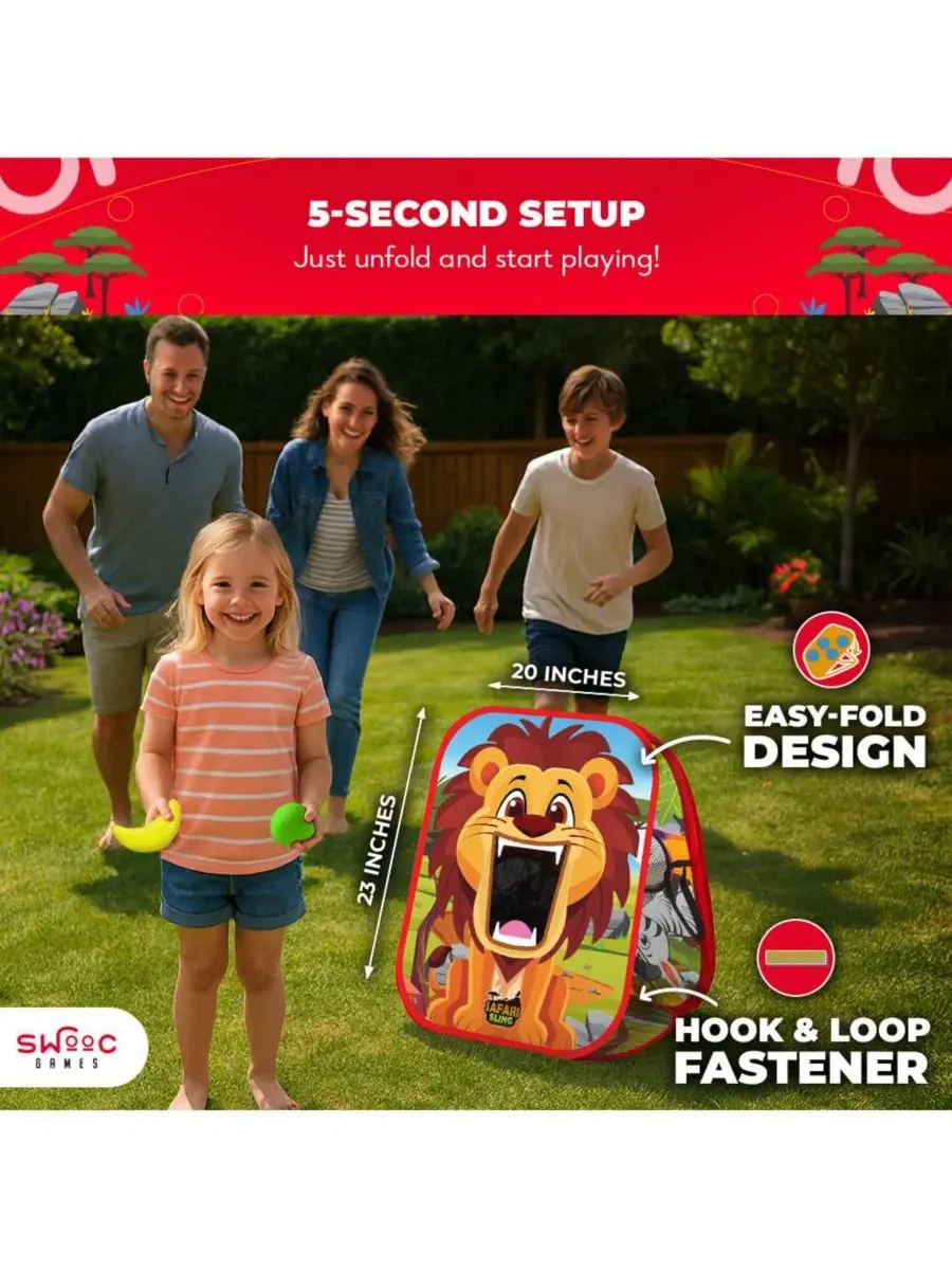 Настольная игра-корнхол 2-в-1 Safari Sling SWOOC — изображение 3 из 6, мульти