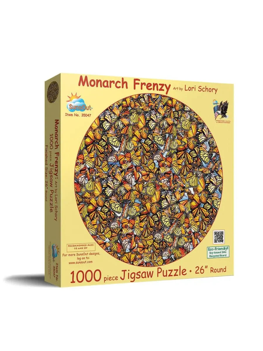 Пазл круглый 1000 элементов Monarch Frenzy SunsOut