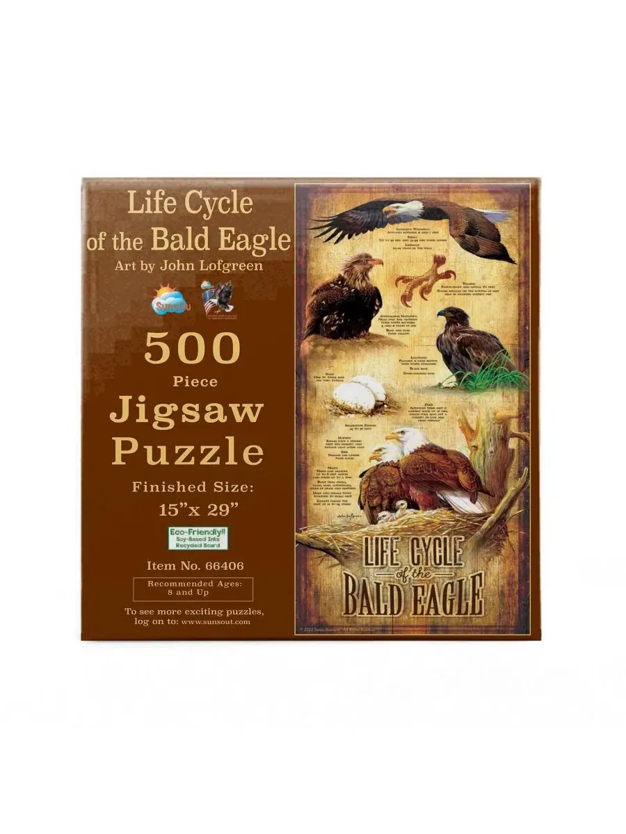 Пазл 500 элементов «Life Cycle of the Bald Eagle» SunsOut — изображение 3 из 5, нет цвета