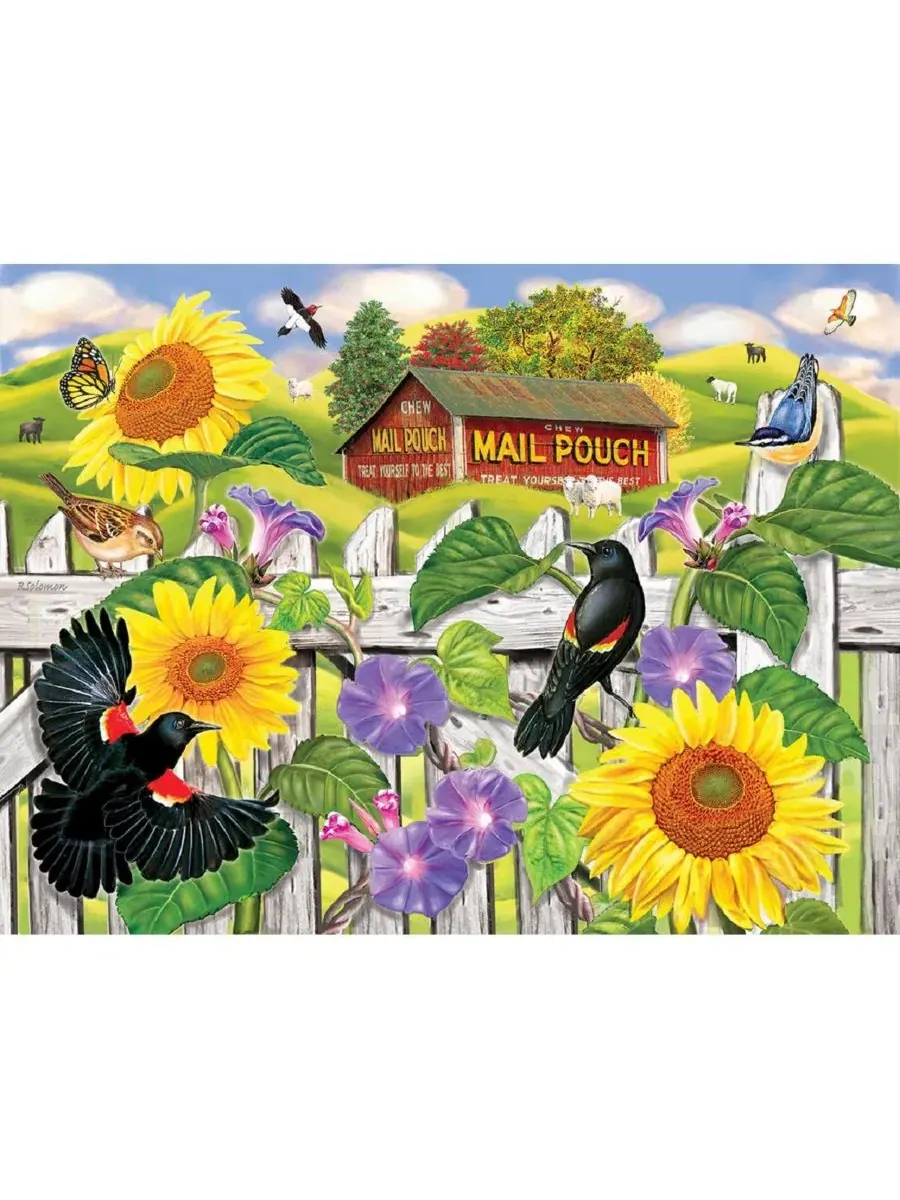 Пазл 1000 элементов Sunflowers and Blackbirds SunsOut, 51x69 см — изображение 3 из 5, нет цвета