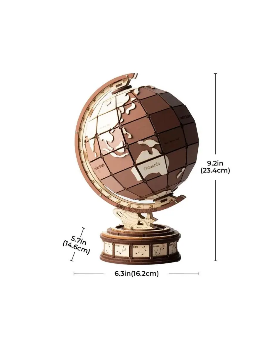3D-пазл «Global Wonders» из дерева, 277 деталей Flash Popup — изображение 5 из 5, нет цвета