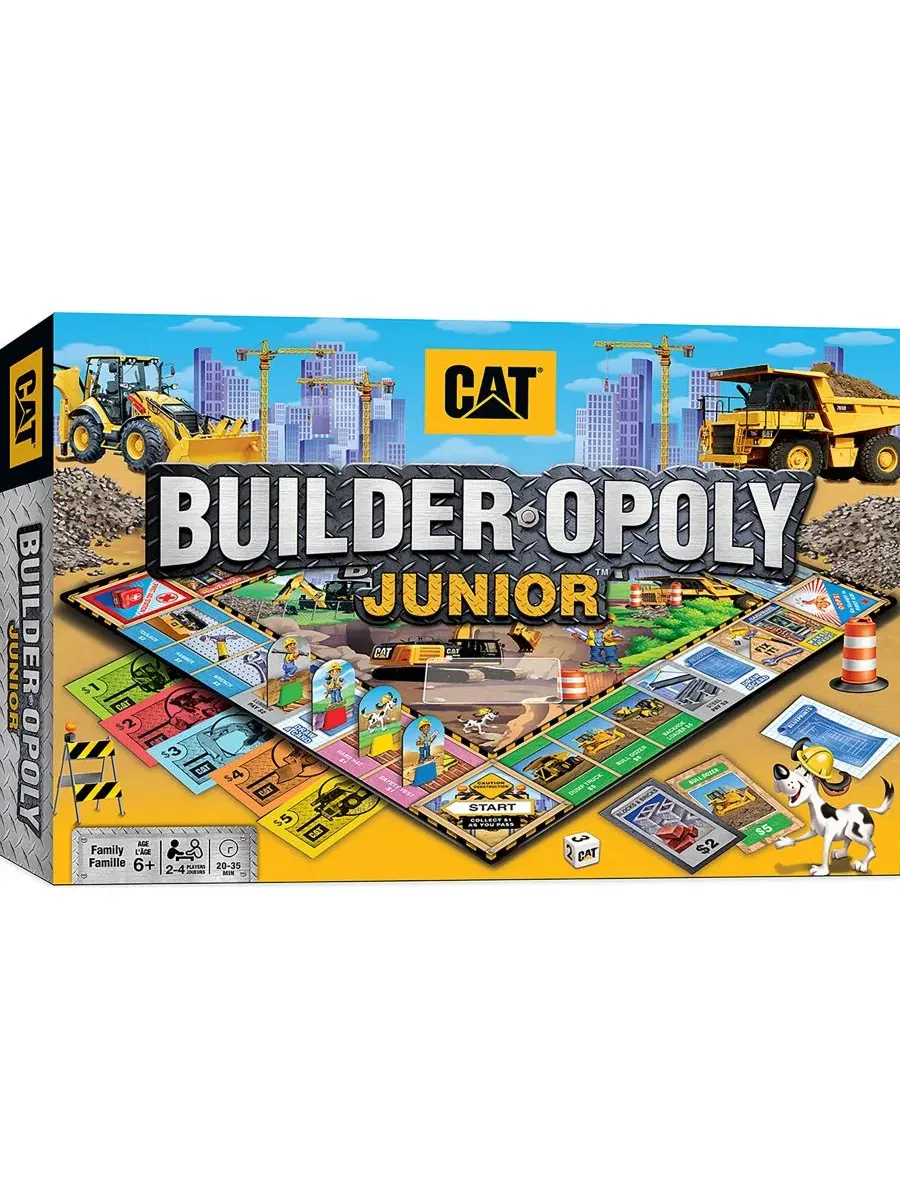 Настольная игра-ходилка CAT Builder Opoly Junior MasterPieces Puzzles
