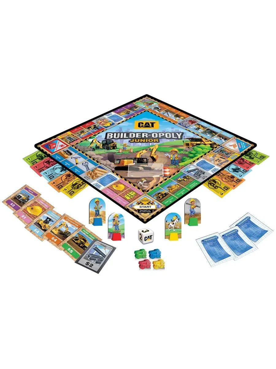 Настольная игра-ходилка CAT Builder Opoly Junior MasterPieces Puzzles — изображение 3 из 4, мульти