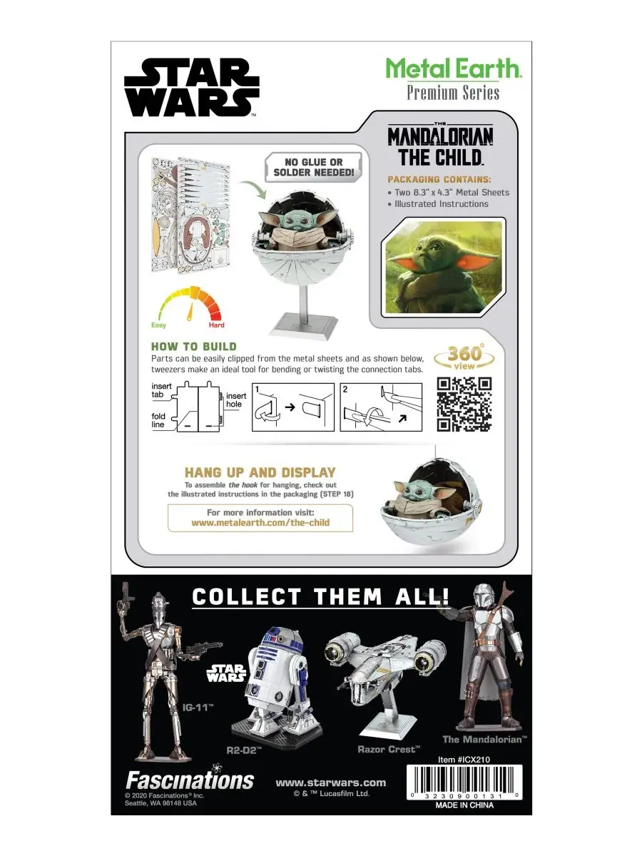 Набор для сборки 3D-модели из металла Fascinations Metal Earth Premium Series Iconx по мотивам — изображение 3 из 3