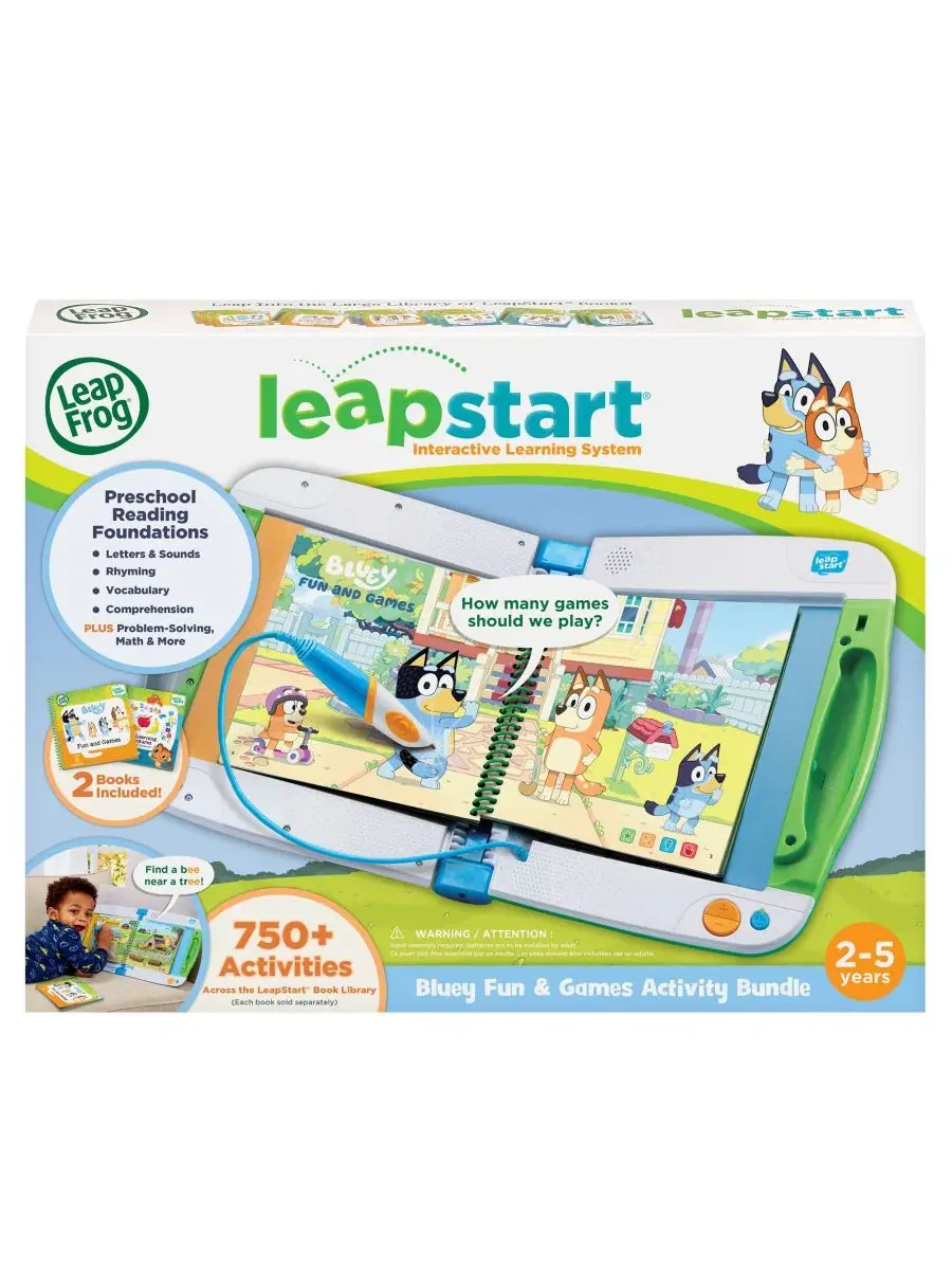 Интерактивная обучающая система LeapStart с книгой Bluey Fun & Games, бренд Leapfrog — изображение 6 из 6, нет цвета