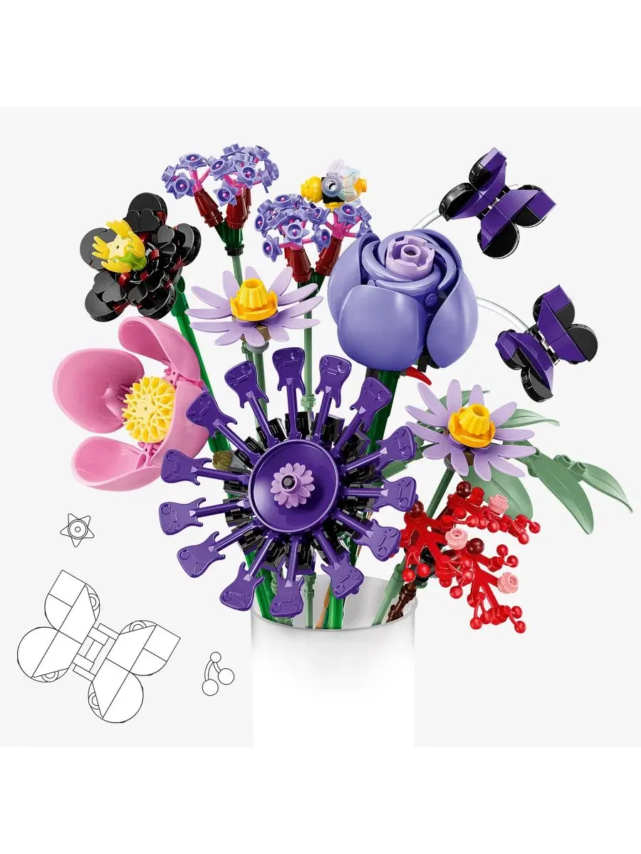 Конструктор LEGO Botanicals Olivia Rodrigo's Flower Bouquet, 400 деталей — изображение 2 из 6, нет цвета