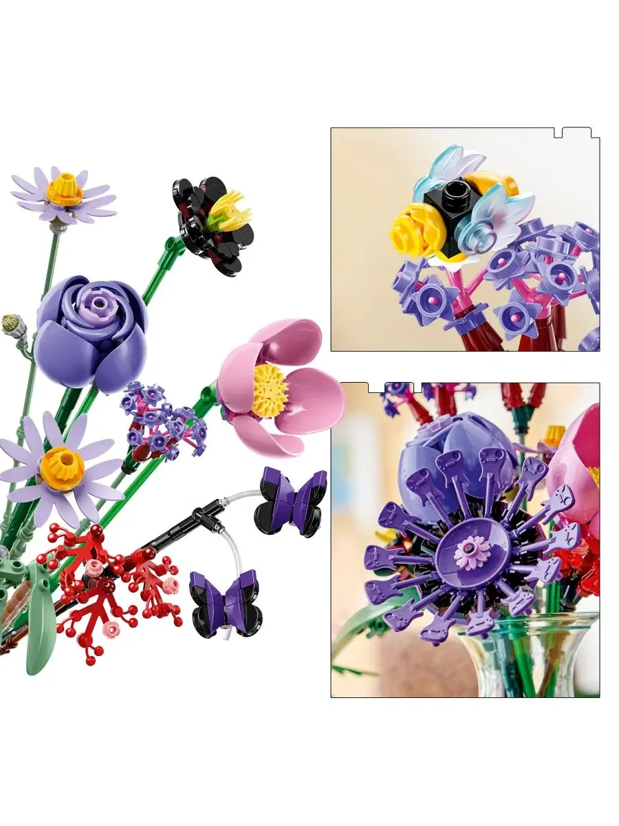 Конструктор LEGO Botanicals Olivia Rodrigo's Flower Bouquet, 400 деталей — изображение 4 из 6, нет цвета