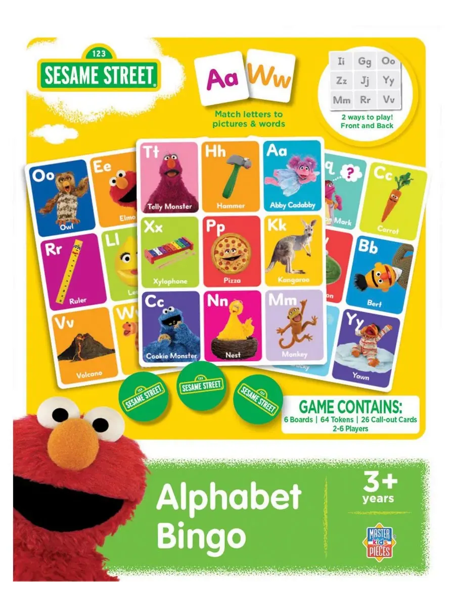 Настольная игра «Алфавитное бинго» Sesame Street Alphabet Bingo MasterPieces Puzzles