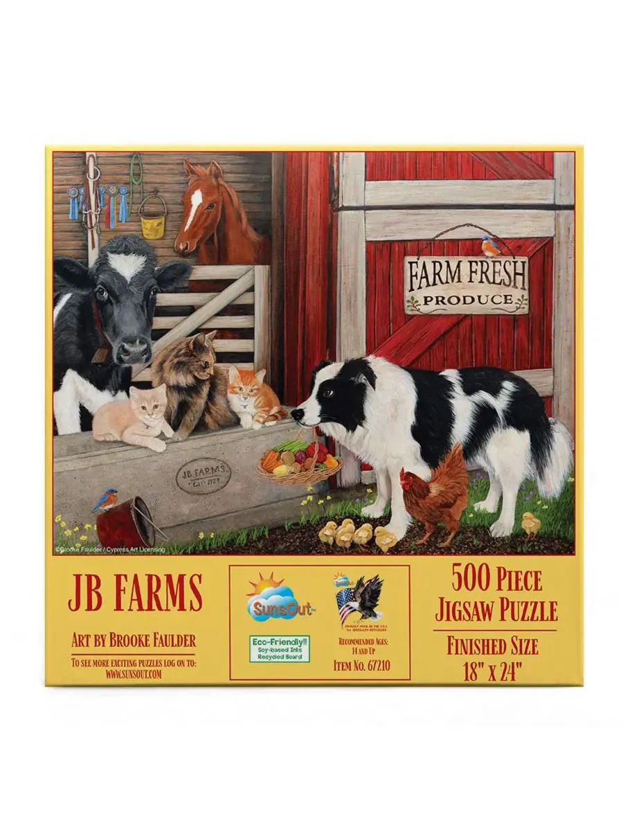 Пазл 500 деталей JB Farms SunsOut, 45×61 см — изображение 3 из 5, нет цвета