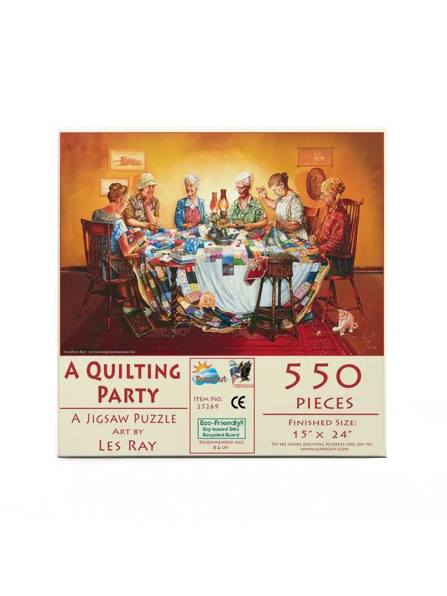 Пазл 550 элементов A Quilting Party SunsOut — изображение 2 из 5, нет цвета