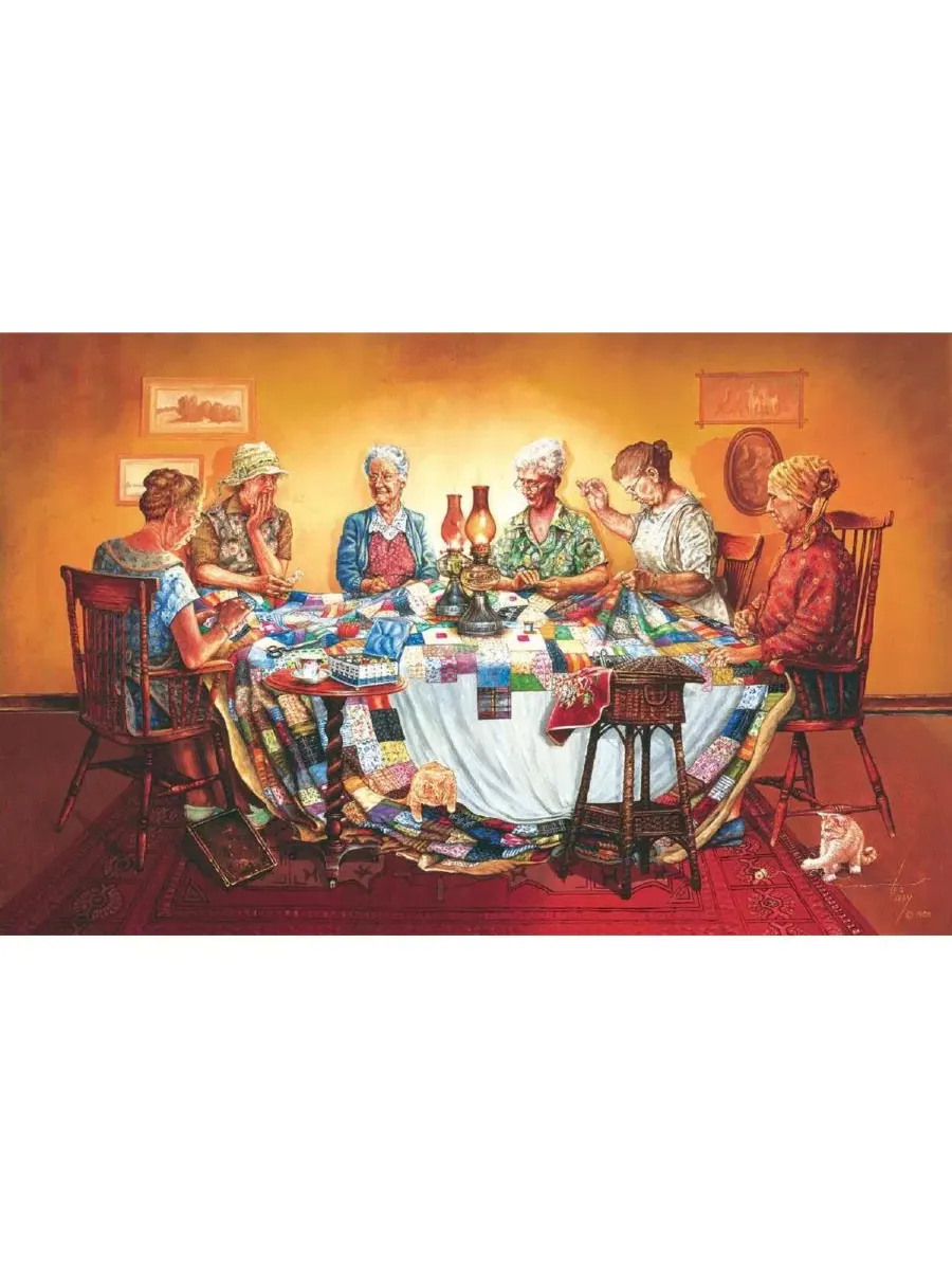 Пазл 550 элементов A Quilting Party SunsOut — изображение 3 из 5, нет цвета