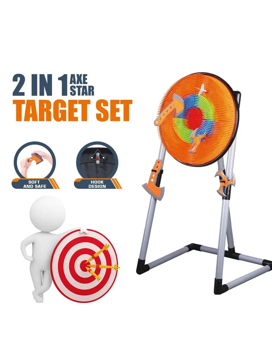 Набор для метания топоров TS1 Target Axe Throwing Set Contixo — изображение 3 из 8, оранжевый