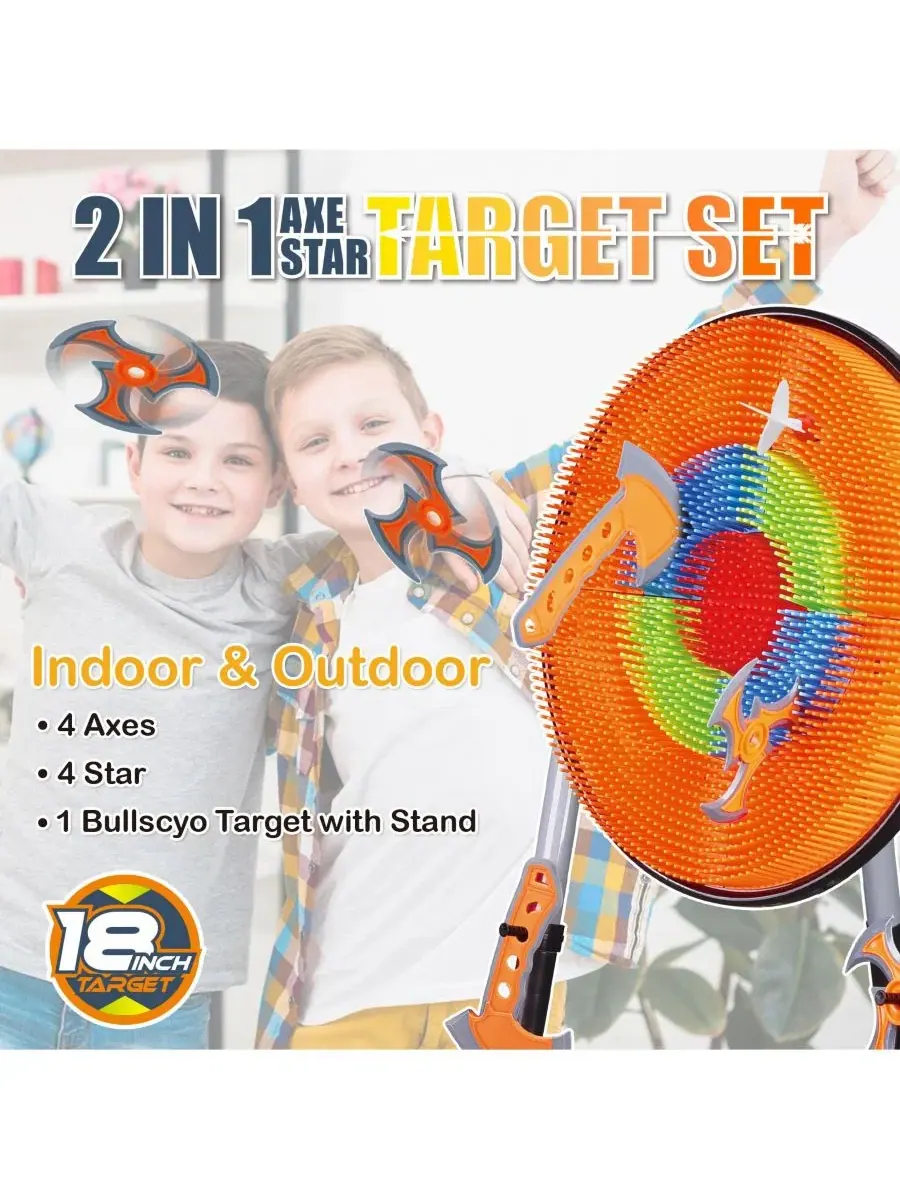 Набор для метания топоров TS1 Target Axe Throwing Set Contixo — изображение 7 из 8, оранжевый