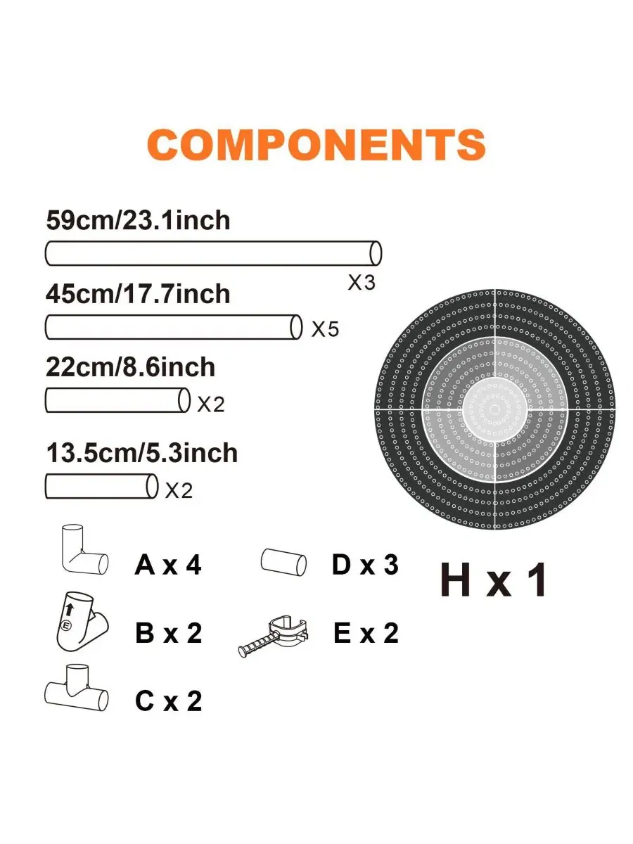Набор для метания топоров TS1 Target Axe Throwing Set Contixo — изображение 8 из 8, оранжевый