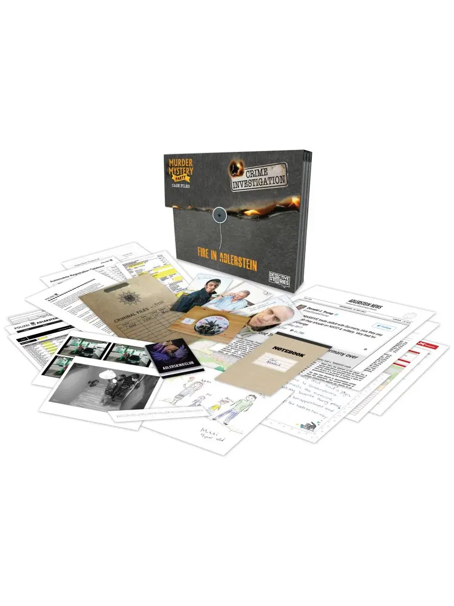 Настольная игра-расследование Murder Mystery Party Case Files - Fire In Adlerstein University Games — мульти