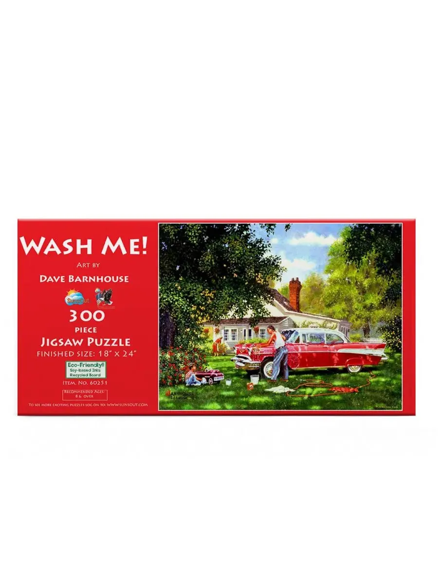 Пазл SunsOut Wash Me 300 деталей, 46x61 см, с автомобильным принтом — изображение 2 из 5, нет цвета