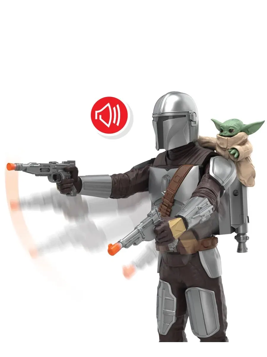 Фигурка Mandalorian & Grogu Bounty Blaster Star Wars, 28 см — изображение 3 из 7, нет цвета