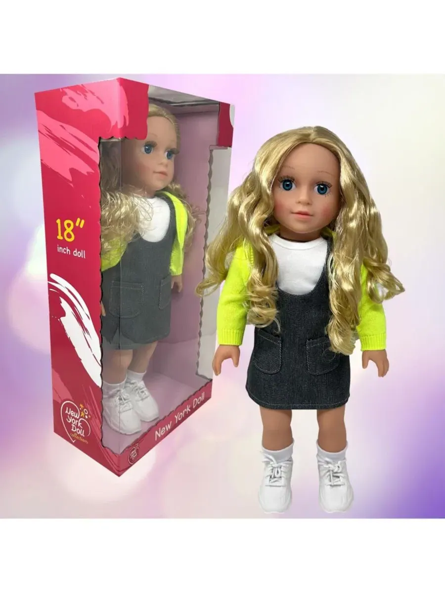 Куклы высотой 46 см с мягкими волосами и аксессуарами The New York Doll Collection — изображение 4 из 5, нет цвета