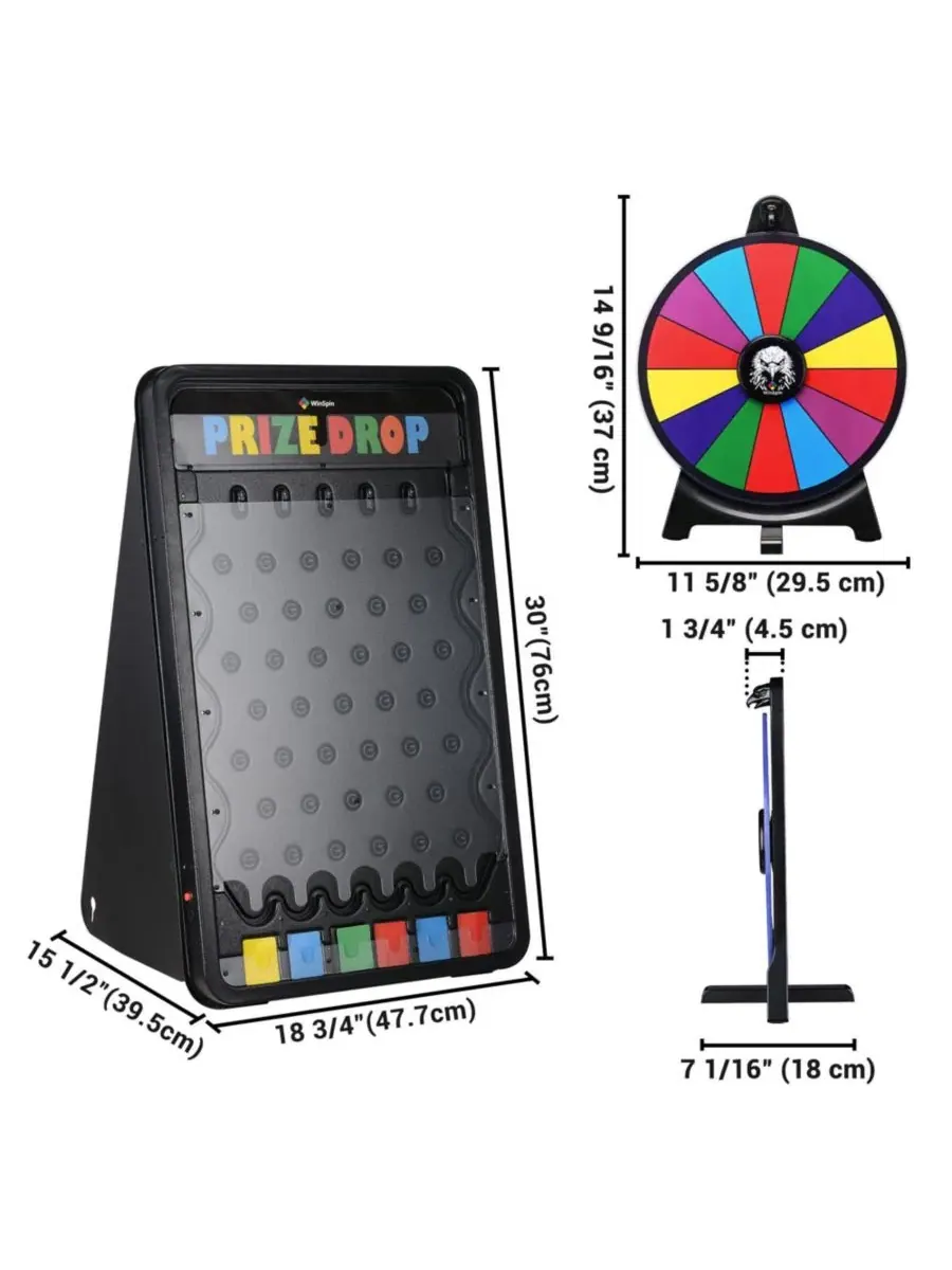 Игровой набор для розыгрыша призов с LED-подсветкой и колесом фортуны WinSpin — изображение 2 из 9, прозрачный