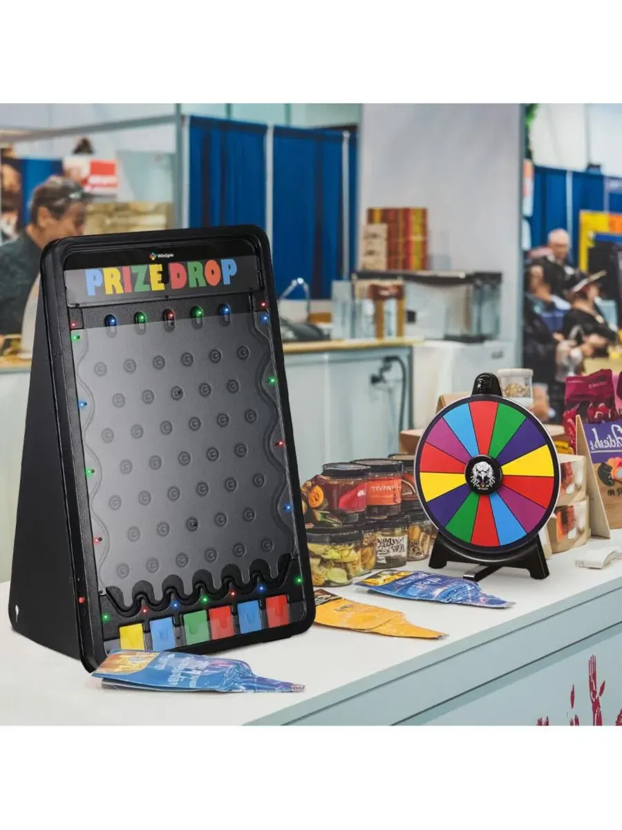 Игровой набор для розыгрыша призов с LED-подсветкой и колесом фортуны WinSpin — изображение 4 из 9, прозрачный