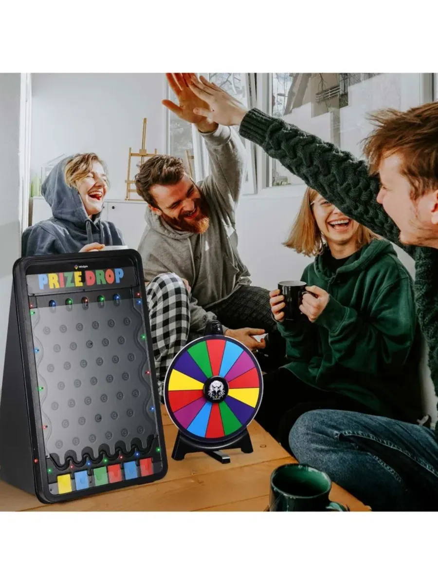 Игровой набор для розыгрыша призов с LED-подсветкой и колесом фортуны WinSpin — изображение 5 из 9, прозрачный