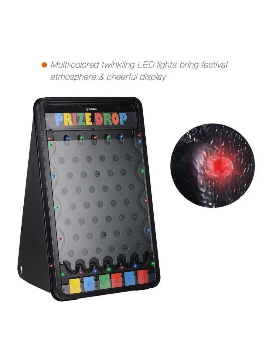 Игровой набор для розыгрыша призов с LED-подсветкой и колесом фортуны WinSpin — изображение 6 из 9, прозрачный