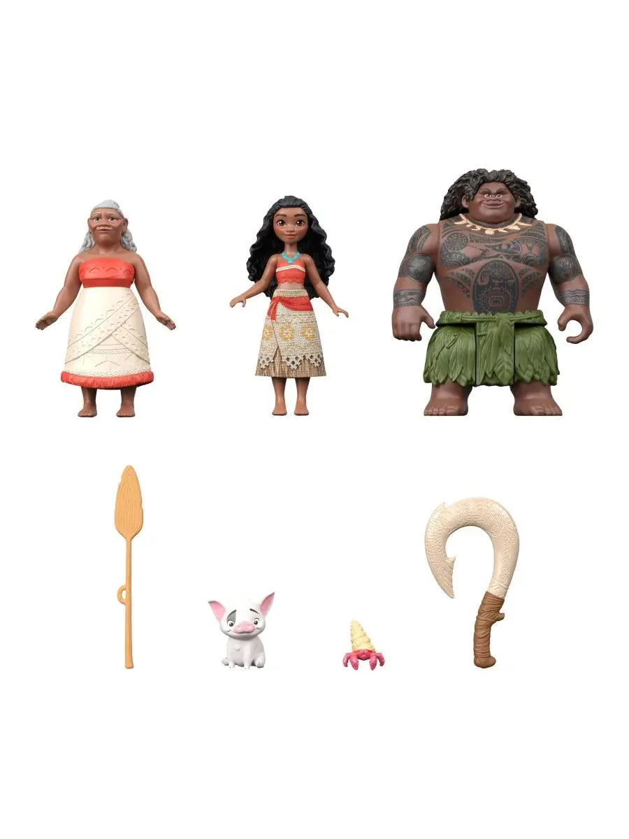 Набор фигурок Disney Princess Moana 7-элементный, Ages 3+ Disney Princess — изображение 2 из 5, нет цвета