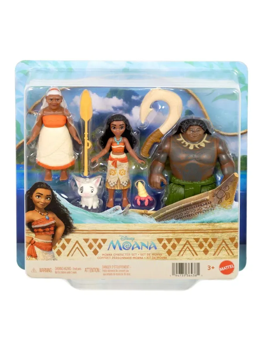Набор фигурок Disney Princess Moana 7-элементный, Ages 3+ Disney Princess — изображение 3 из 5, нет цвета