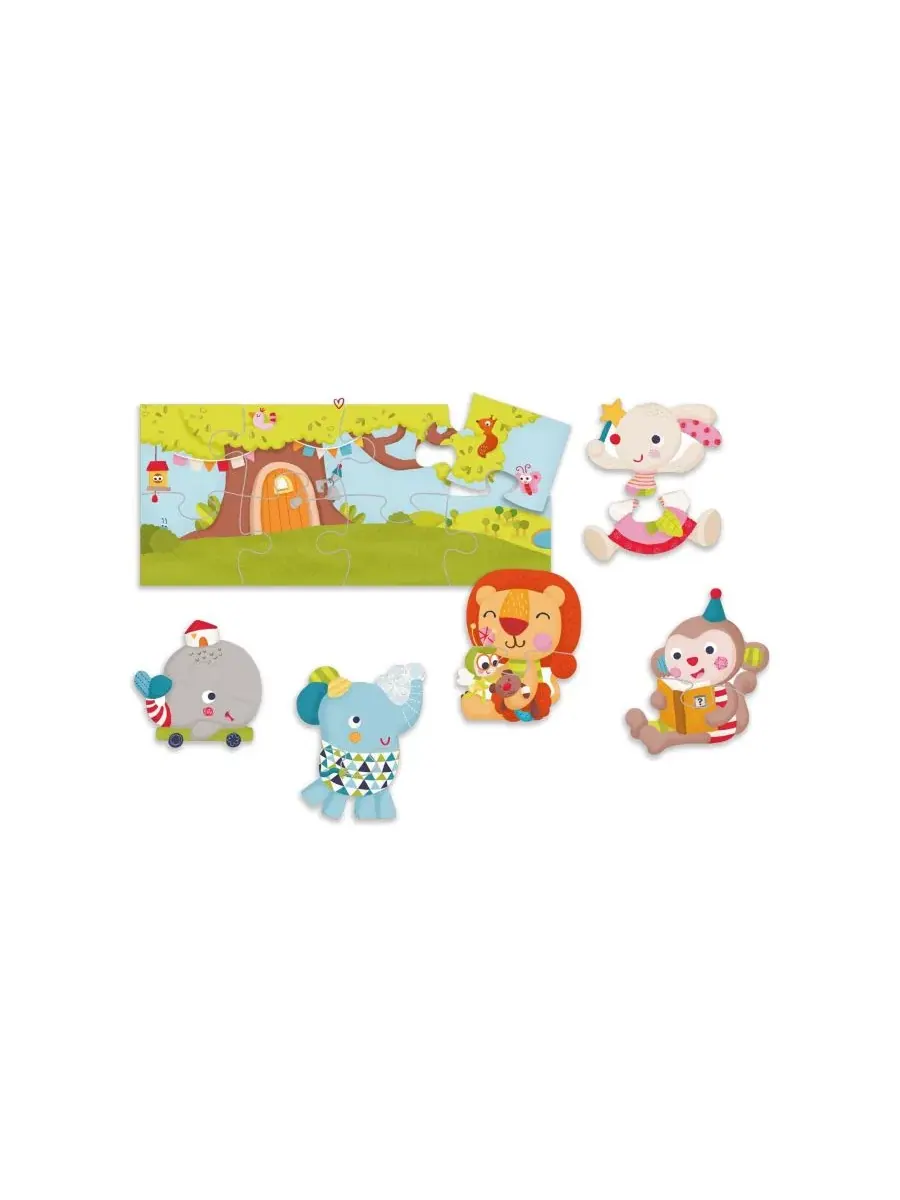 Набор пазлов-пар Bababoo and friends Play with Friends Puzzle Pairs, 18 деталей — мульти
