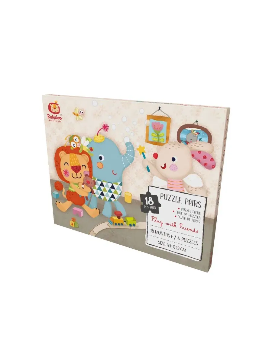 Набор пазлов-пар Bababoo and friends Play with Friends Puzzle Pairs, 18 деталей — изображение 2 из 5, нет цвета