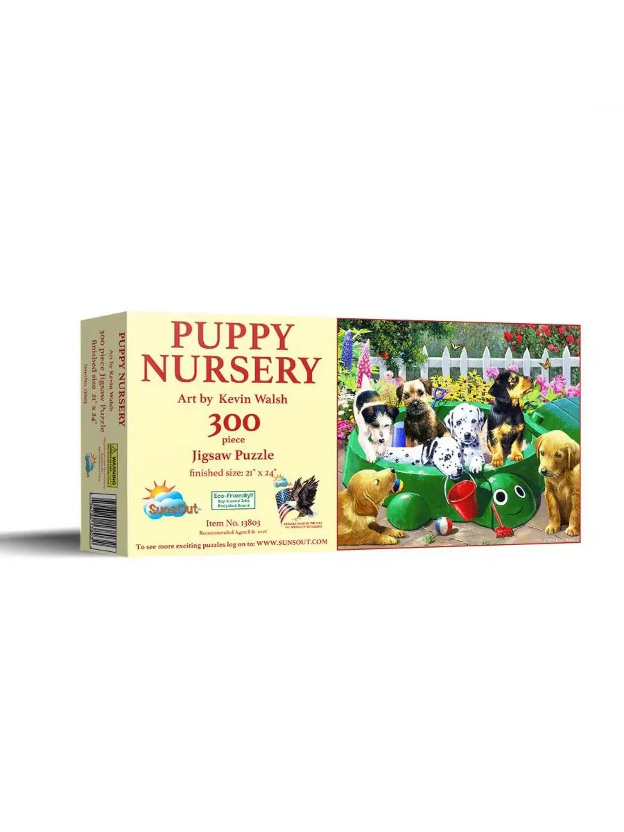 Пазл 300 деталей с флористическим принтом Puppy Nursery SunsOut