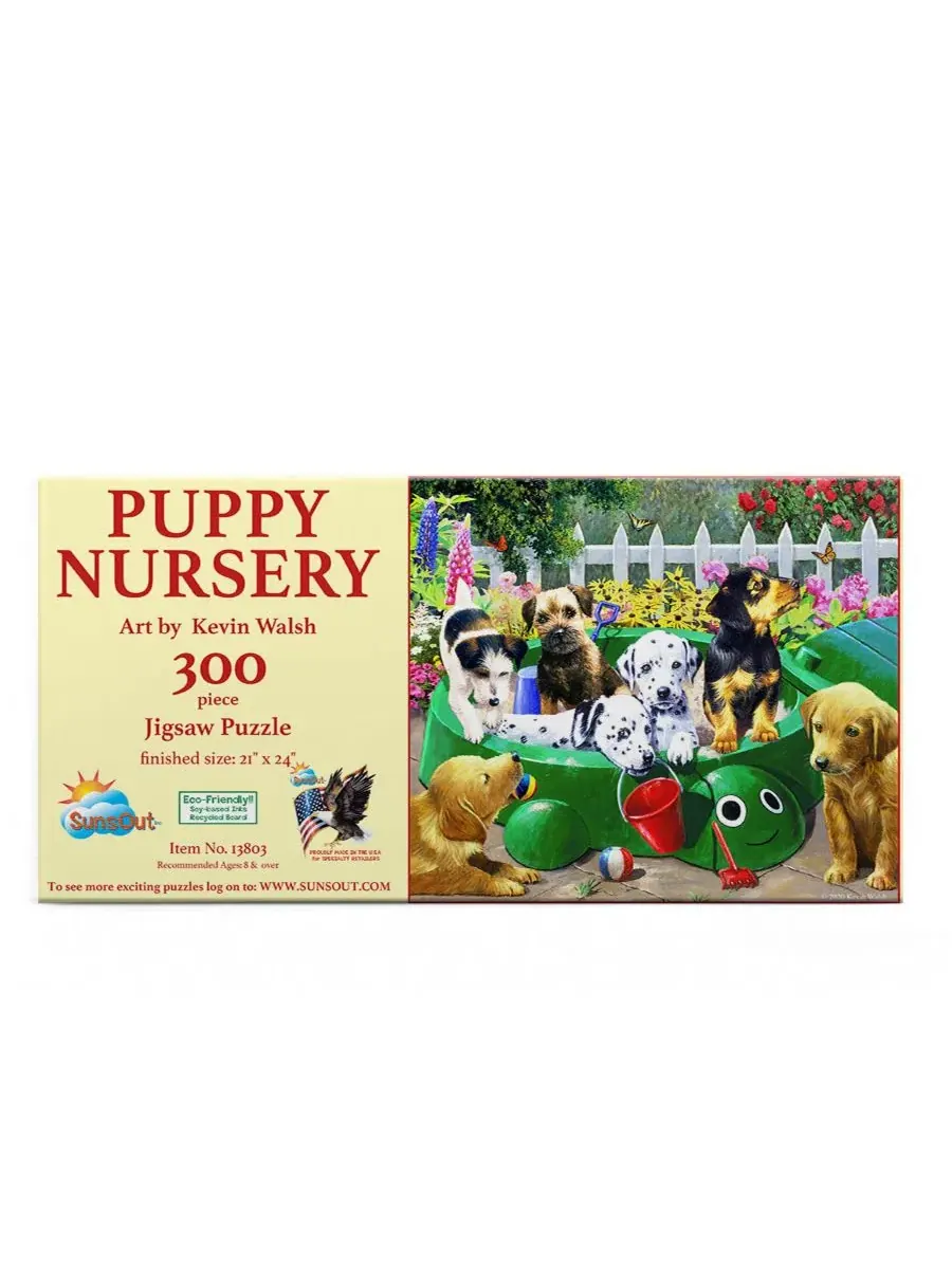 Пазл 300 деталей с флористическим принтом Puppy Nursery SunsOut — изображение 2 из 5, нет цвета