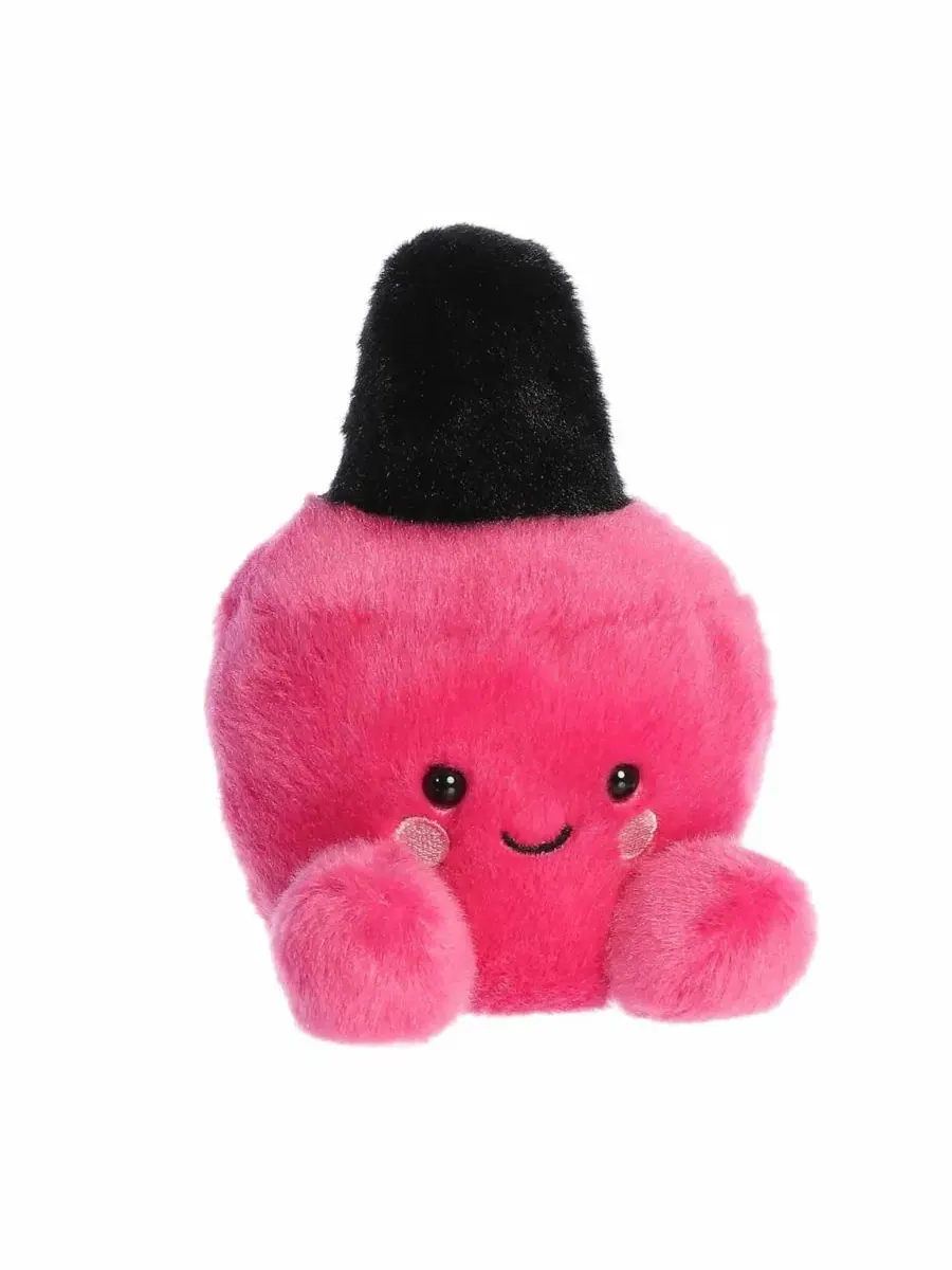 Миниатюрная плюшевая игрушка в виде кошечки, лак для ногтей, Palm Pals, розовый цвет, 10 см Aurora — изображение 4 из 5