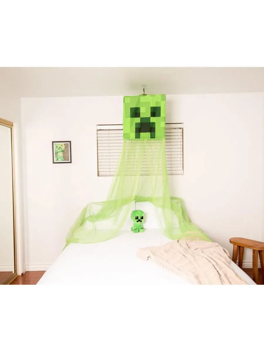 Детский балдахин-крипер Minecraft с сеткой, 254x457 см Ukonic — изображение 2 из 7, нет цвета