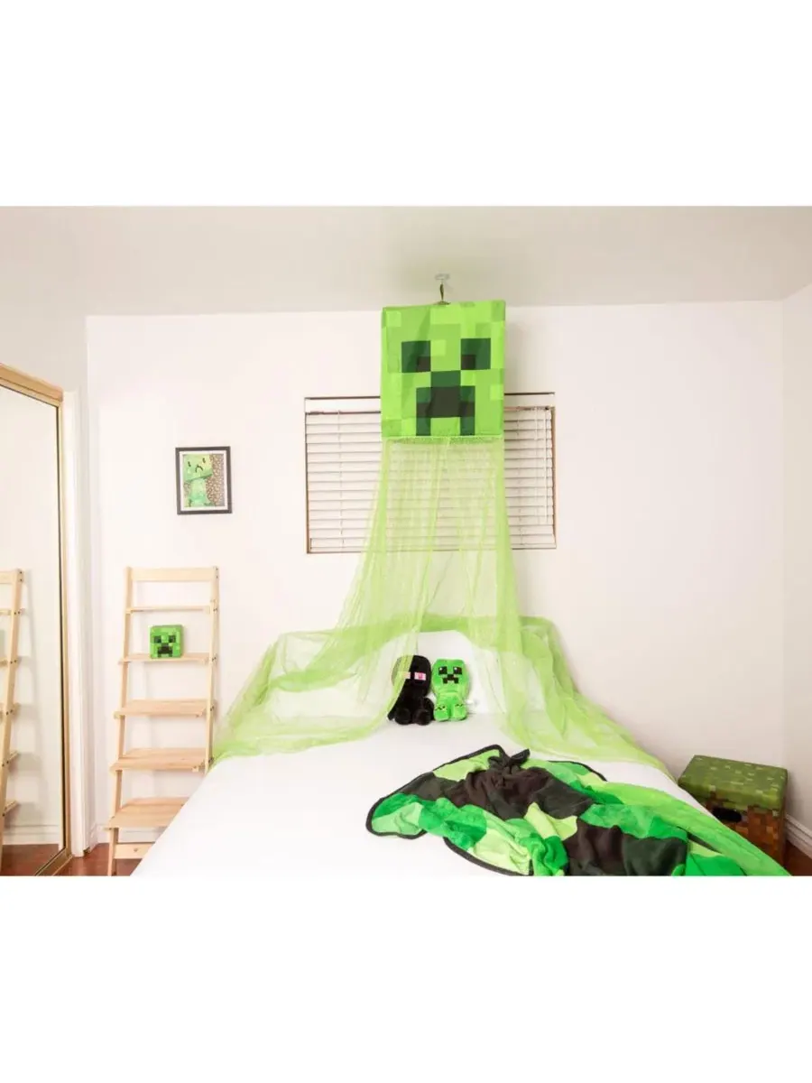 Детский балдахин-крипер Minecraft с сеткой, 254x457 см Ukonic — изображение 6 из 7, нет цвета