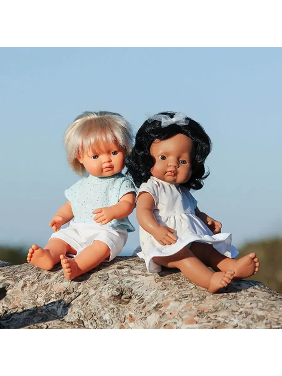 Кукла-мальчик блондин, 38 см (в коробке) - Мои друзья и я Miniland — изображение 3 из 6, бежевый