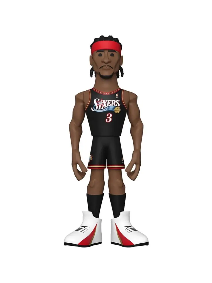Золотая 30 см виниловая фигурка Аллена Айверсона из команды Philadelphia 76ers NBA (серия CHASE)