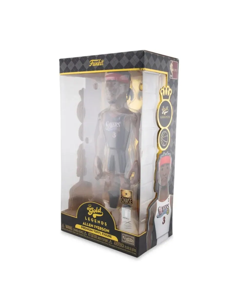 Золотая 30 см виниловая фигурка Аллена Айверсона из команды Philadelphia 76ers NBA (серия CHASE) — изображение 3 из 6