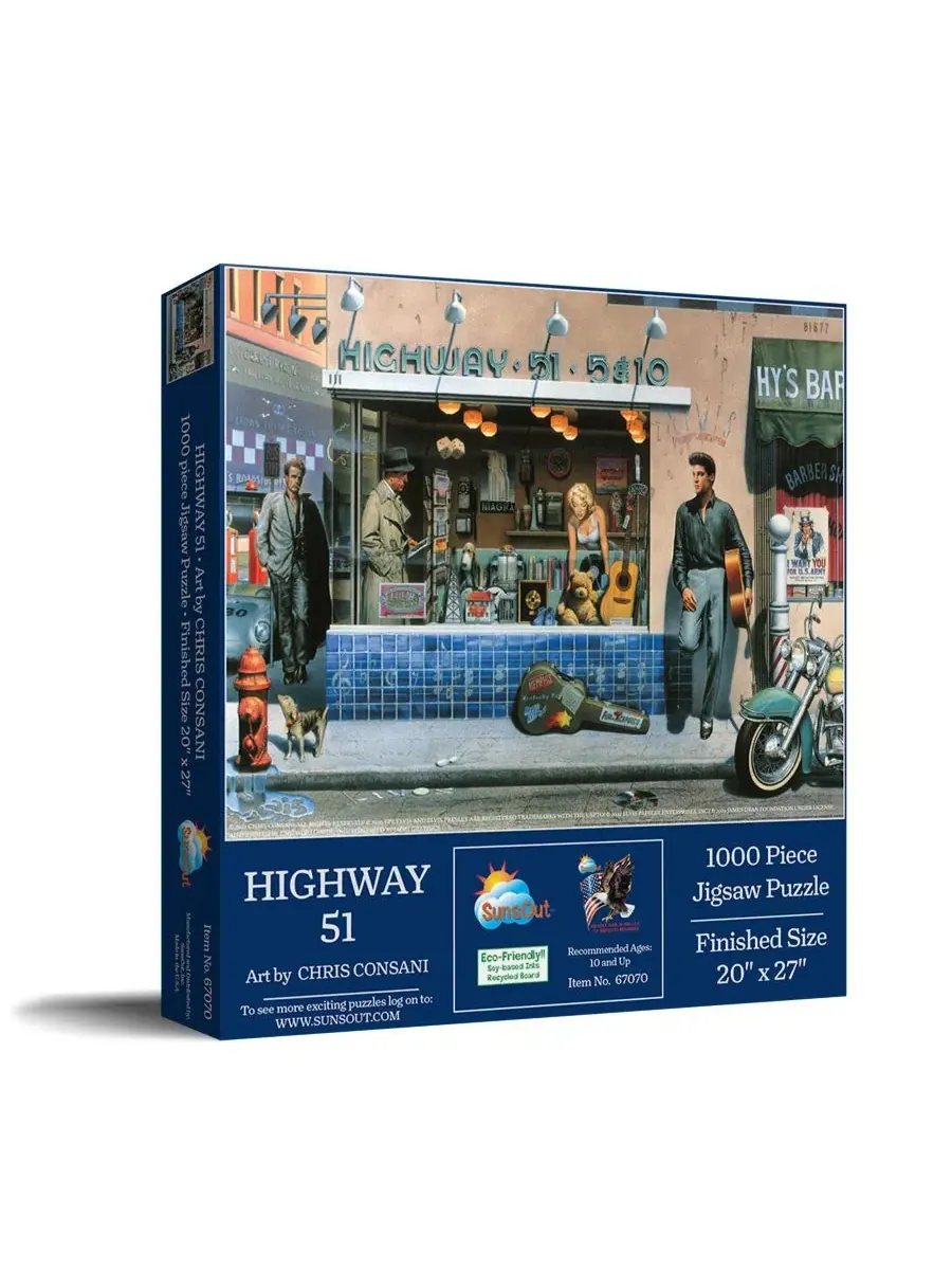Пазл 1000 элементов Highway 51 SunsOut, 51 x 69 см